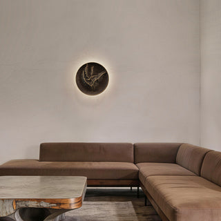 Moon LED Wall Sconce in Painted Patina Bronze