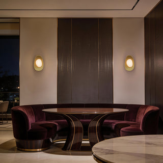 Organic LED Wall Sconce in Painted Antique Brass