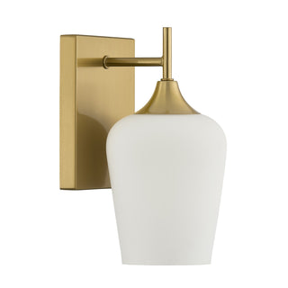 Octave One Light Wall Sconce in Warm Brass