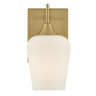Octave One Light Wall Sconce in Warm Brass