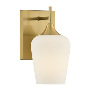 Octave One Light Wall Sconce in Warm Brass