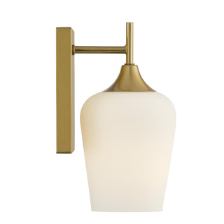 Octave One Light Wall Sconce in Warm Brass