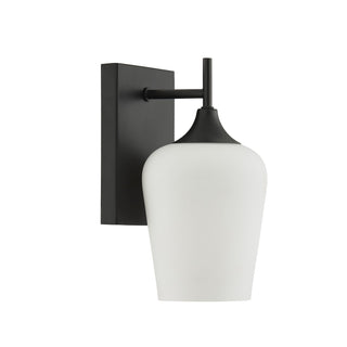 Octave One Light Wall Sconce in Matte Black