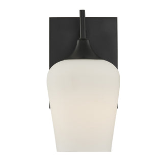 Octave One Light Wall Sconce in Matte Black