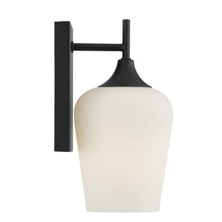 Octave One Light Wall Sconce in Matte Black