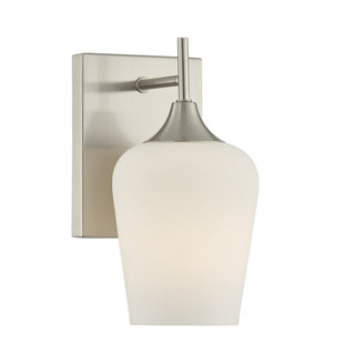 Octave One Light Wall Sconce in Satin Nickel