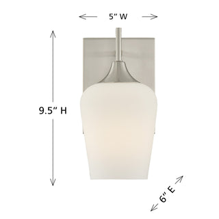 Octave One Light Wall Sconce in Satin Nickel
