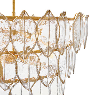 Amira LED Chandelier in Distressed Brass