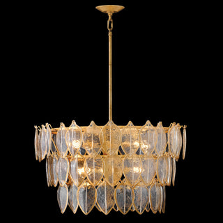 Amira LED Chandelier in Distressed Brass