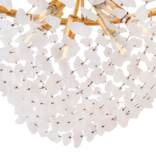 Myra LED Semi-Flush Mount in Distressed Brass