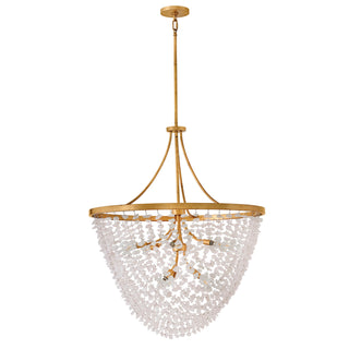 Myra LED Chandelier in Distressed Brass