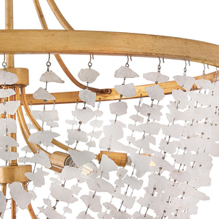 Myra LED Chandelier in Distressed Brass