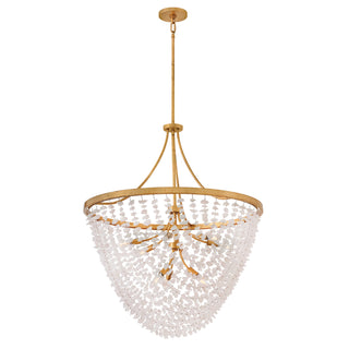 Myra LED Chandelier in Distressed Brass