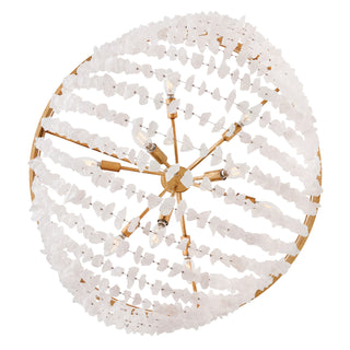 Myra LED Chandelier in Distressed Brass