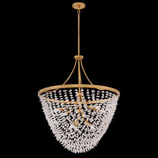 Myra LED Chandelier in Distressed Brass