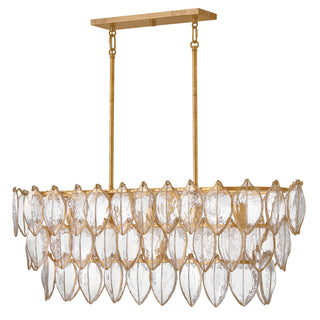 Amira LED Linear Pendant in Distressed Brass