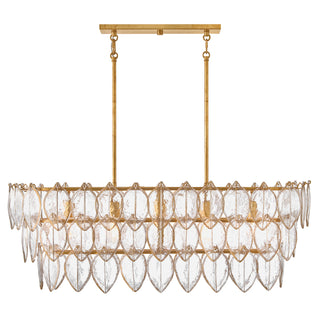 Amira LED Linear Pendant in Distressed Brass