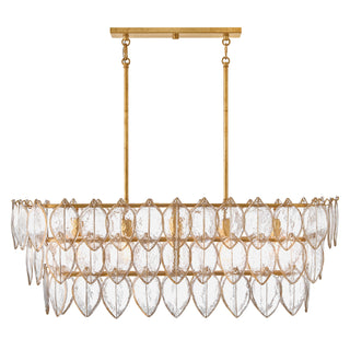 Amira LED Linear Pendant in Distressed Brass