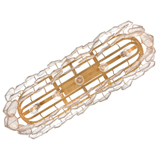 Amira LED Linear Pendant in Distressed Brass