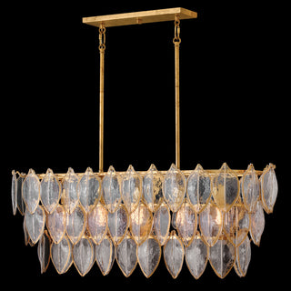 Amira LED Linear Pendant in Distressed Brass