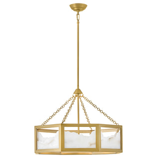 Veleta LED Chandelier in Lacquered Brass