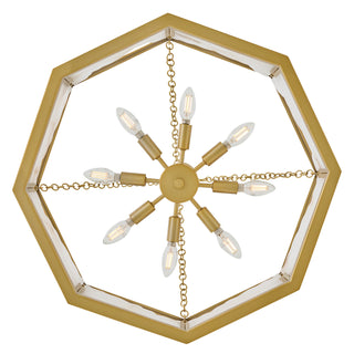 Veleta LED Chandelier in Lacquered Brass