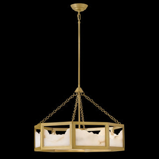 Veleta LED Chandelier in Lacquered Brass