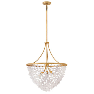 Myra LED Chandelier in Distressed Brass