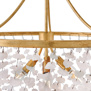 Myra LED Chandelier in Distressed Brass