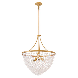 Myra LED Chandelier in Distressed Brass