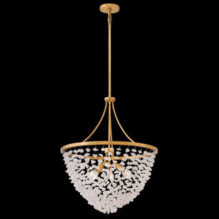 Myra LED Chandelier in Distressed Brass