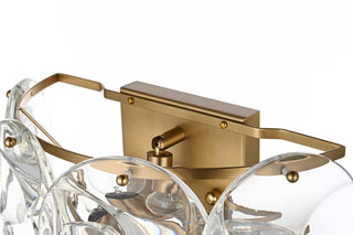 Charlotte Three Light Wall Sconce in Satin Gold