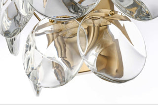Charlotte Three Light Wall Sconce in Satin Gold