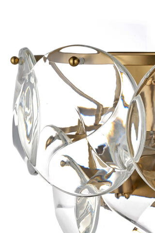 Charlotte Three Light Wall Sconce in Satin Gold
