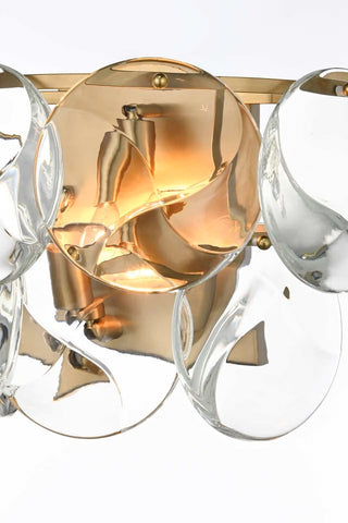 Charlotte Three Light Wall Sconce in Satin Gold