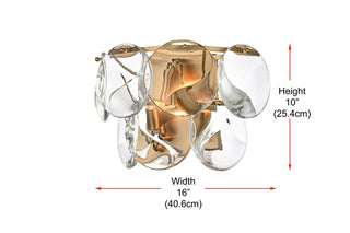 Charlotte Three Light Wall Sconce in Satin Gold