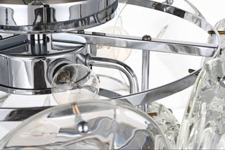 Charlotte Six Light Flush Mount in Chrome