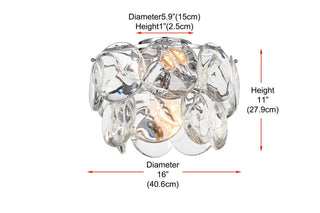 Charlotte Six Light Flush Mount in Chrome