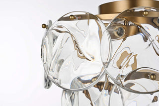 Charlotte Six Light Flush Mount in Satin Gold