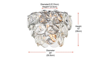 Charlotte 12 Light Flush Mount in Chrome