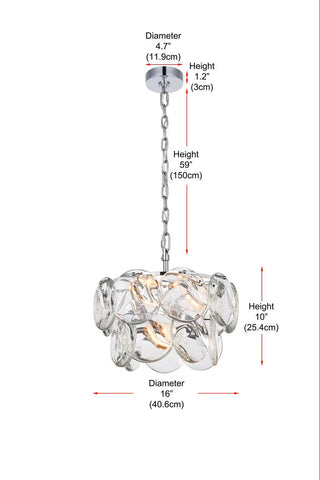 Charlotte Six Light Chandelier in Chrome