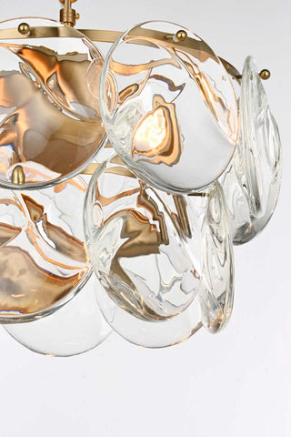 Charlotte Six Light Chandelier in Satin Gold