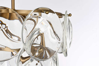 Charlotte Six Light Chandelier in Satin Gold