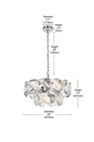 Charlotte Nine Light Chandelier in Chrome