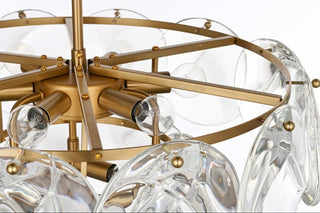 Charlotte Nine Light Chandelier in Satin Gold