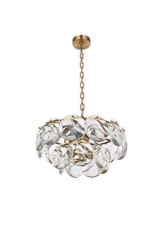 Charlotte Nine Light Chandelier in Satin Gold