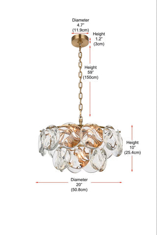 Charlotte Nine Light Chandelier in Satin Gold