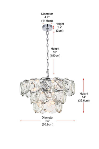 Charlotte 12 Light Chandelier in Chrome