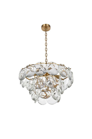 Charlotte 12 Light Chandelier in Satin Gold