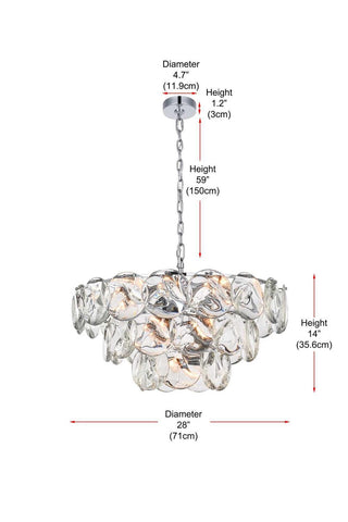 Charlotte 14 Light Chandelier in Chrome
